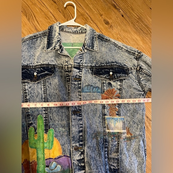 Vintage Hand Painted Jordache Western Cowboy Jacket L - Picture 15 of 16